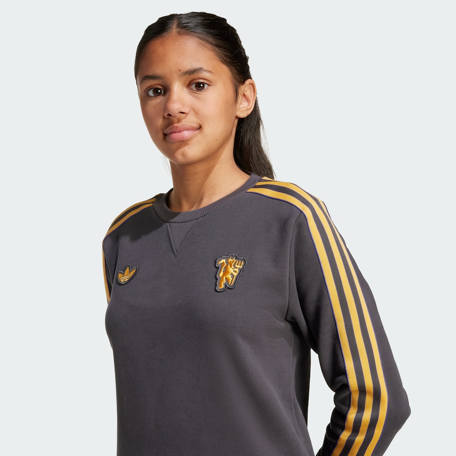 Толстовка ADIDAS ORIGINALS Manchester United Terrace Icons, черный — фото 4