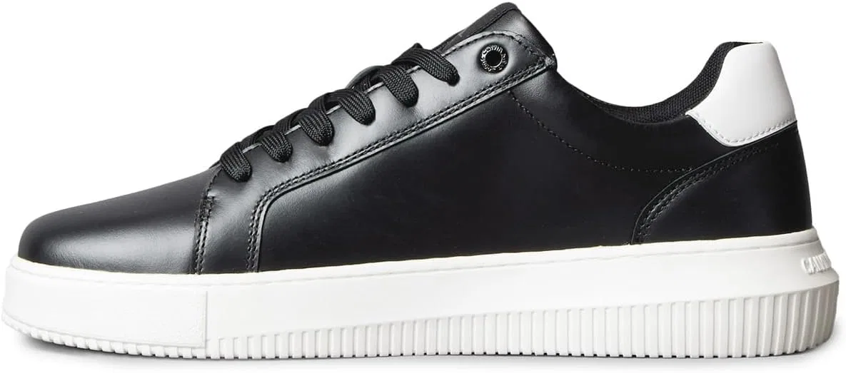 Calvin Klein Herren Кроссовки с чашечной подошвой Chunky Mono из Leder, Black Bright White — фото 2