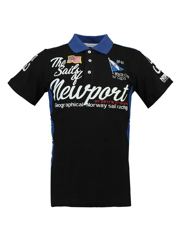 

Рубашка-поло Geographical Norway, черный/синий