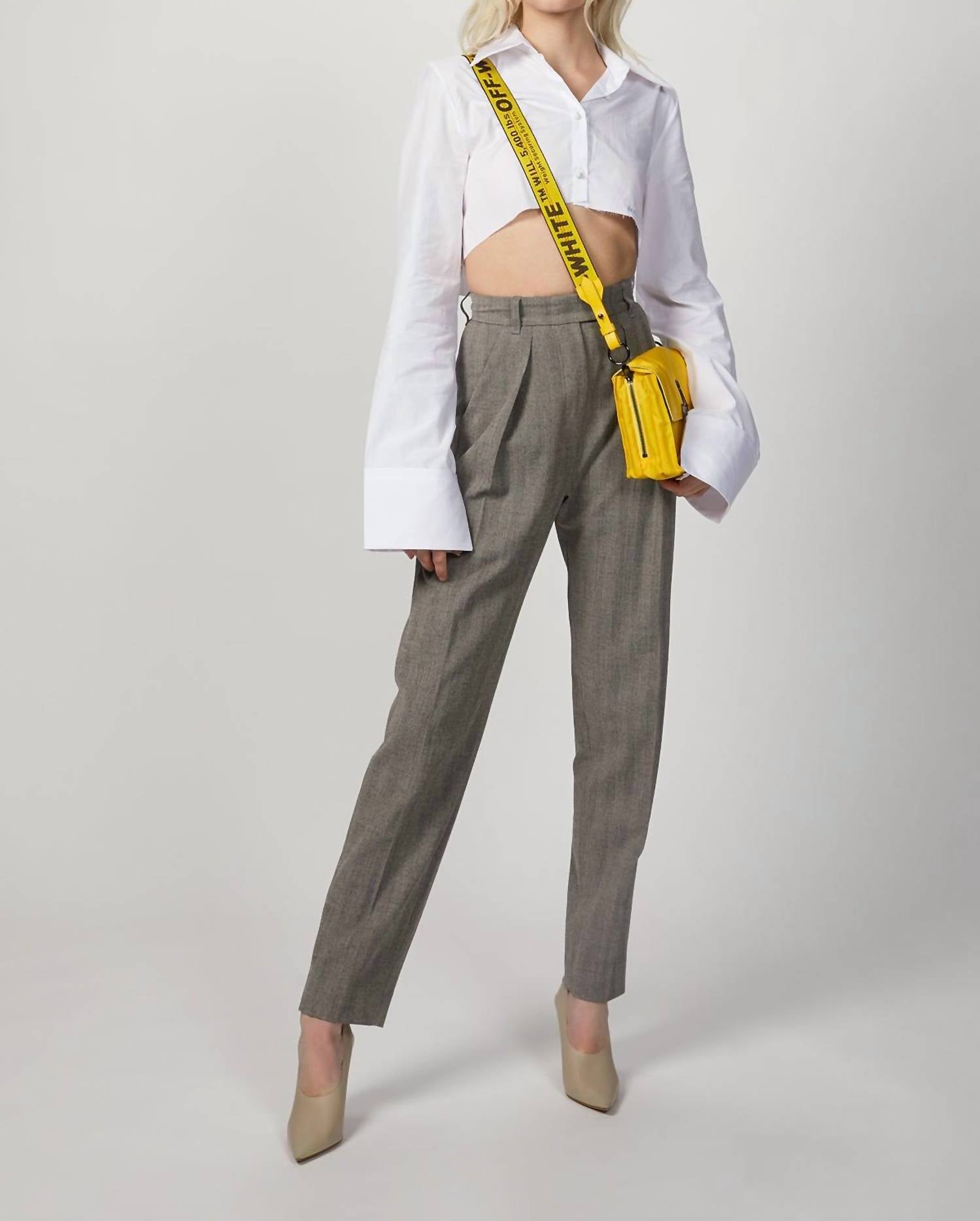 

Серые брюки в елочку The Kooples, серый