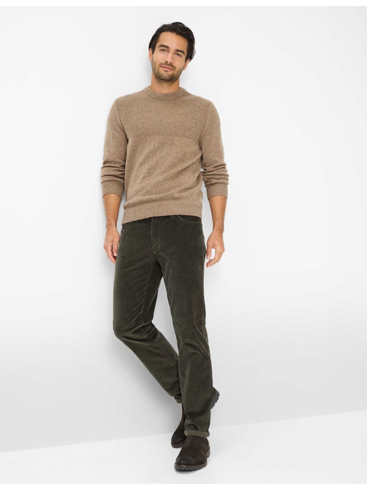 

BRAX Вельветовые брюки Cadiz оливкового цвета