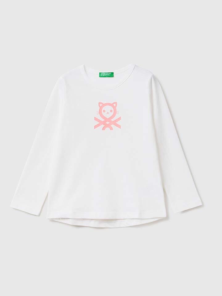 

Лонгслив Benetton Longsleeve, белый