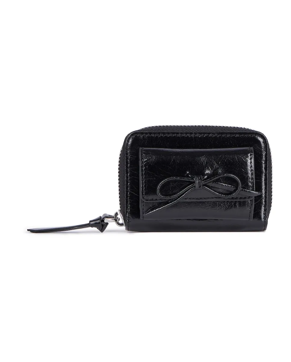 

Женский кошелек из треснувшей кожи Amelia The Kooples, черный