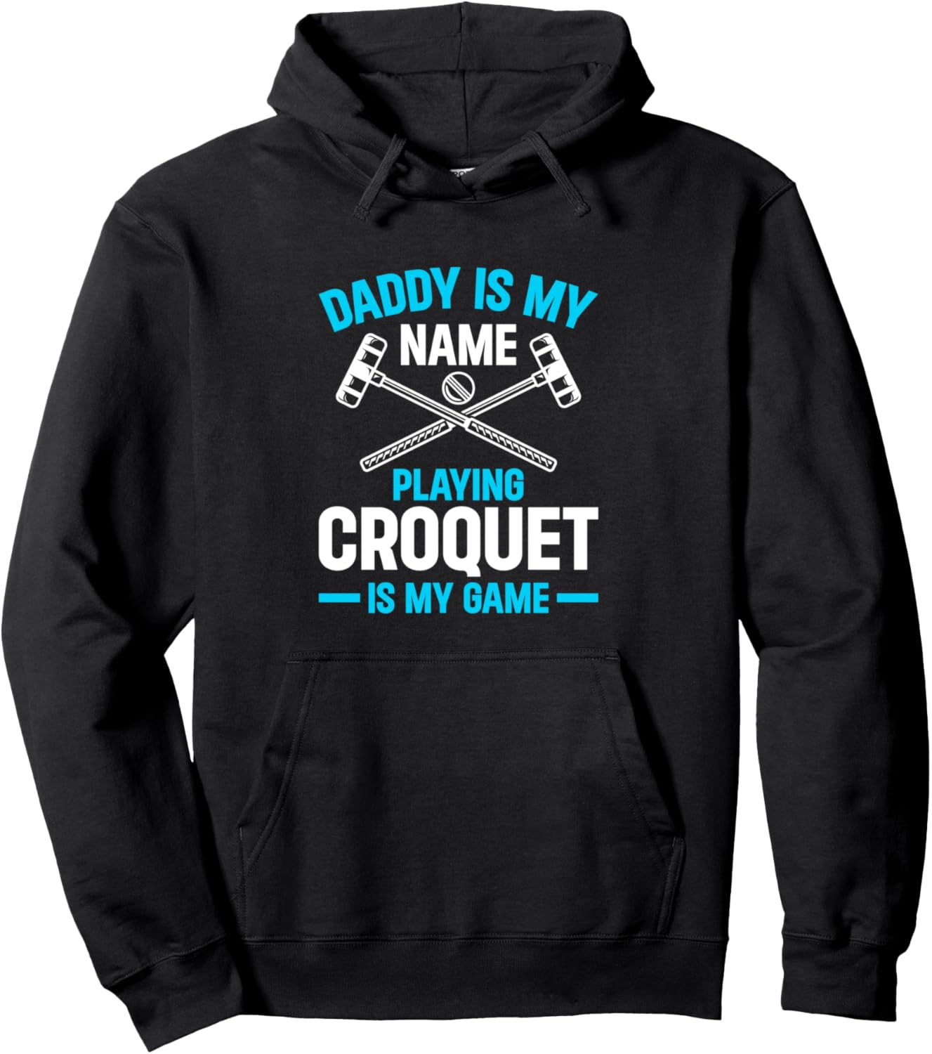 

Меня зовут папа, и я играю в крокет. Крокет - Худи Папа-крокетист Croquet Daddy Croquet Player Daddy Croquet Game, черный
