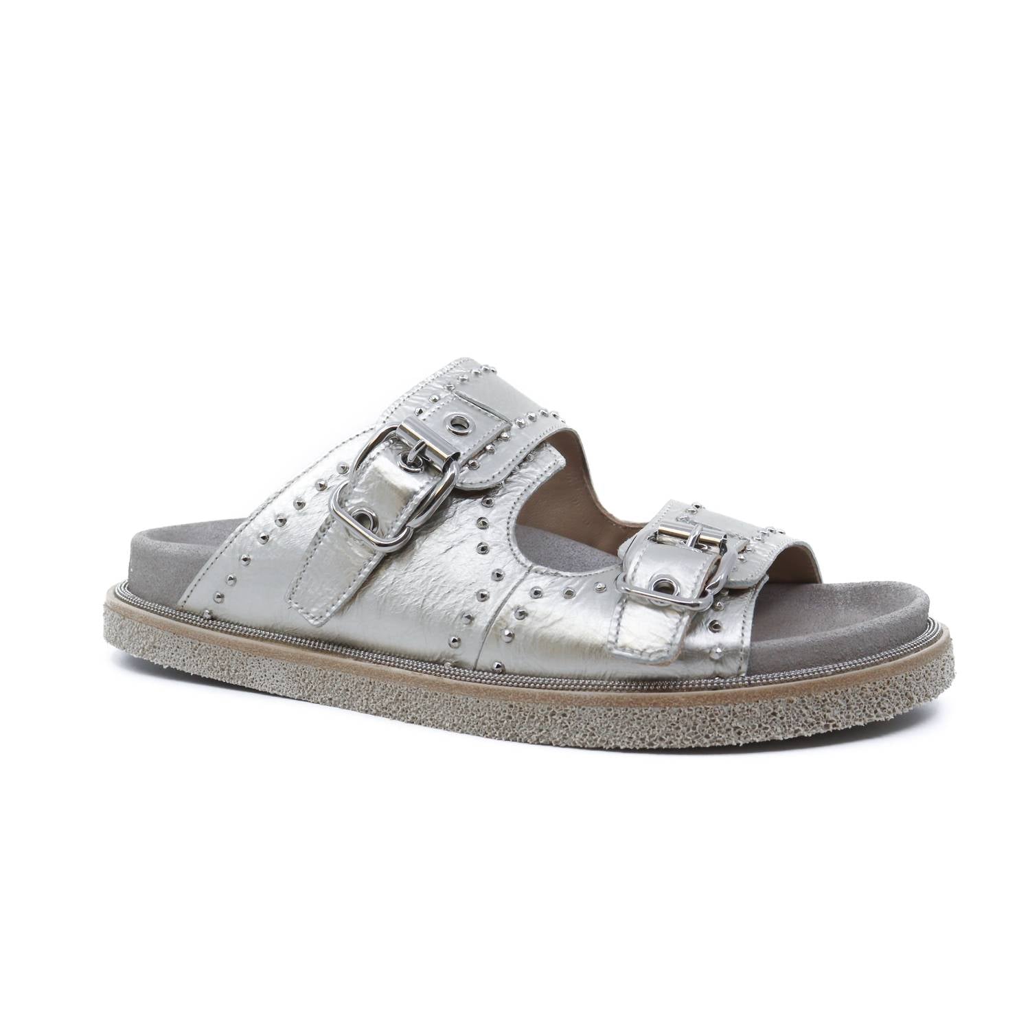 Women Porox Dust Studs Sandals In Silver Laura Bellariva — фото 3