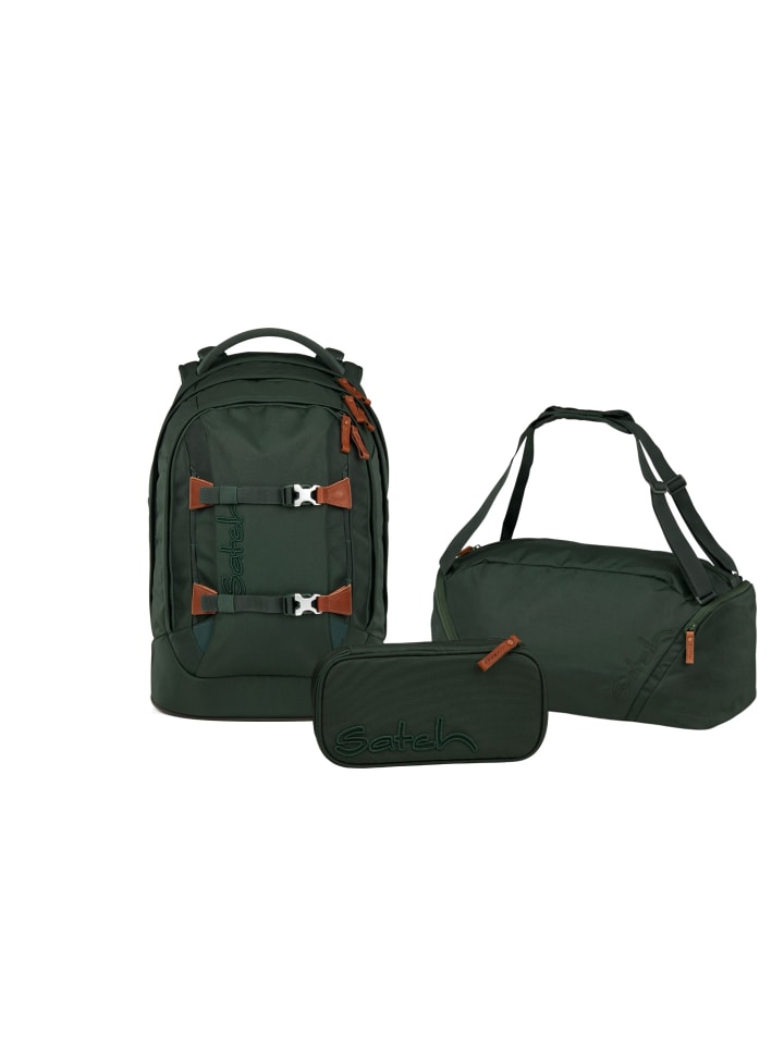 

Satch Набор школьных рюкзаков PACK Nordic Forest Green, 3 предмета, зеленый