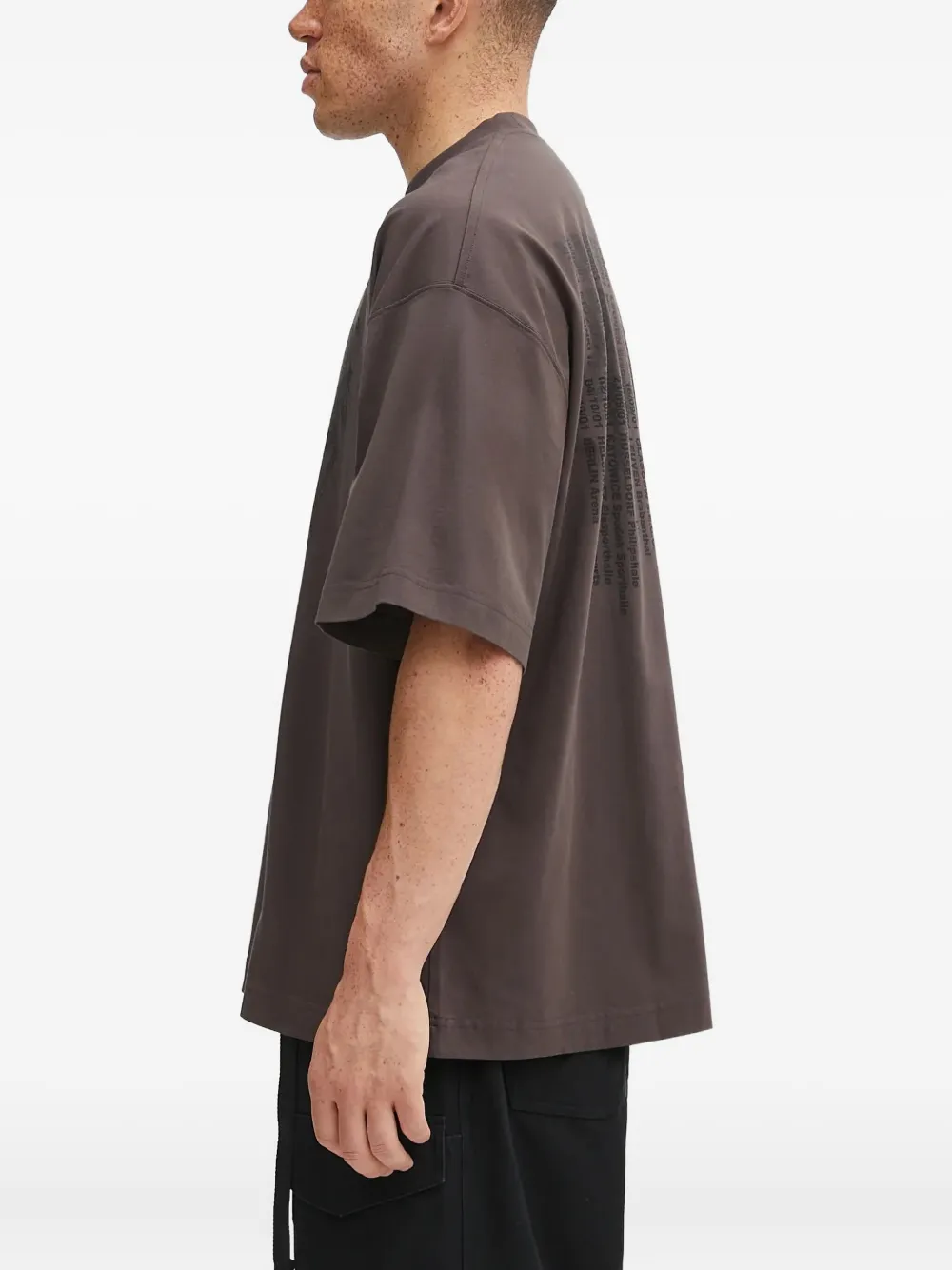 Футболка с круглым вырезом и короткими рукавами Vetements, коричневый — фото 3