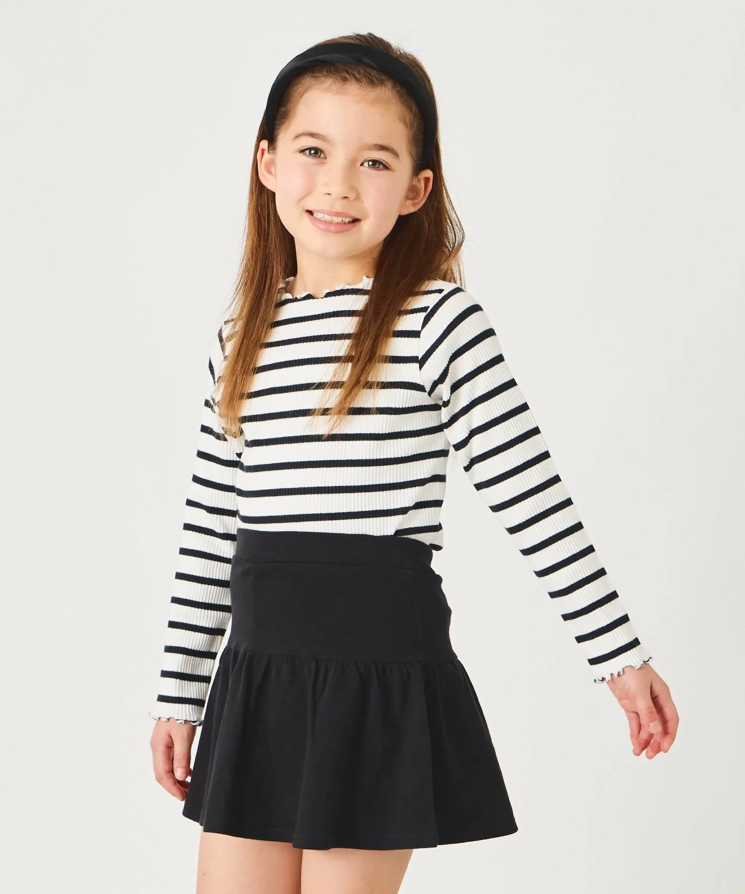 Ребристый топ с круглым вырезом Ever Closet, White border