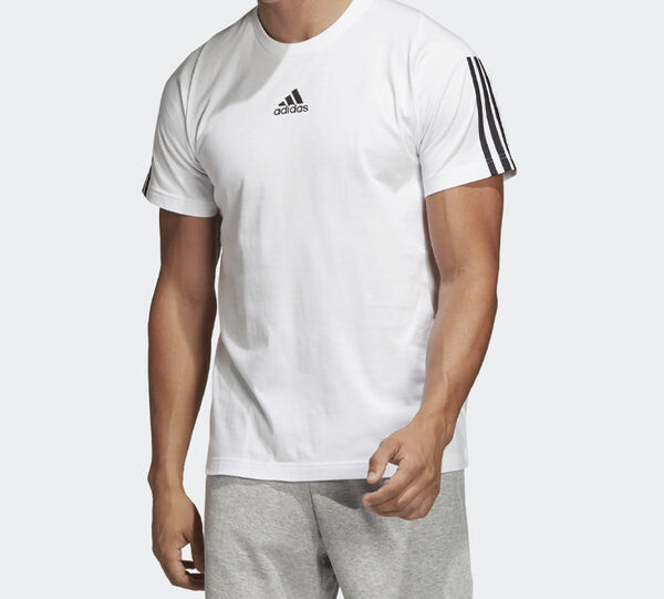 Футболка adidas Stripe Printing Training Sports Short Sleeve White, белый — фото 3