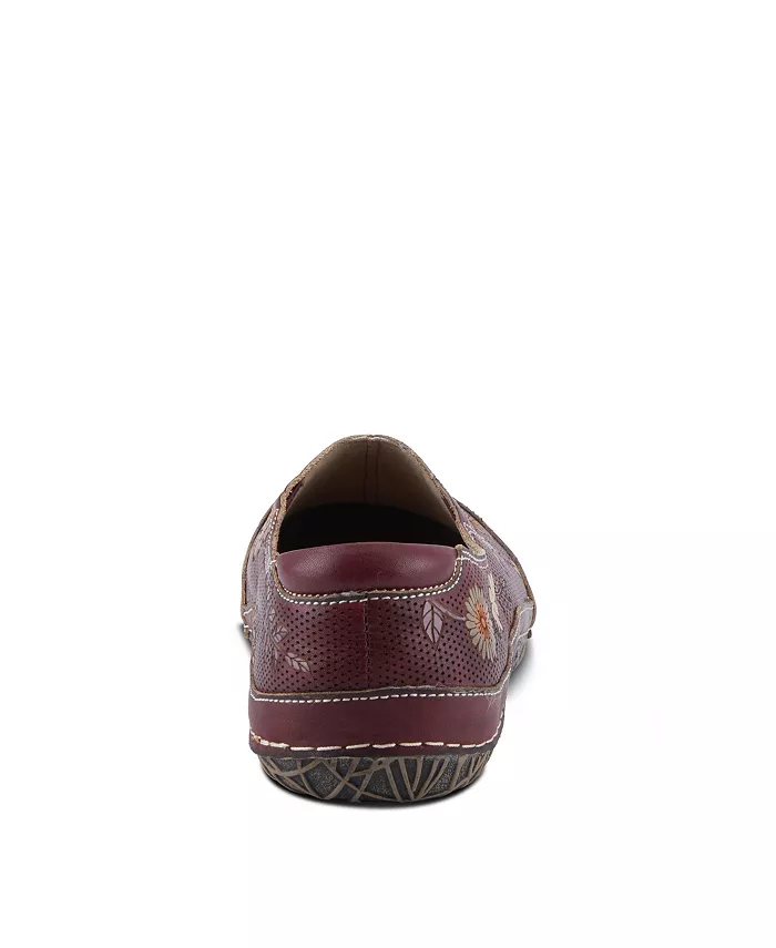 L'Artiste Women's Libora-Delite Роспись Вручную Кожаные Цветочные Слипоны Со Съемной Стелькой L'Artiste, красный — фото 2