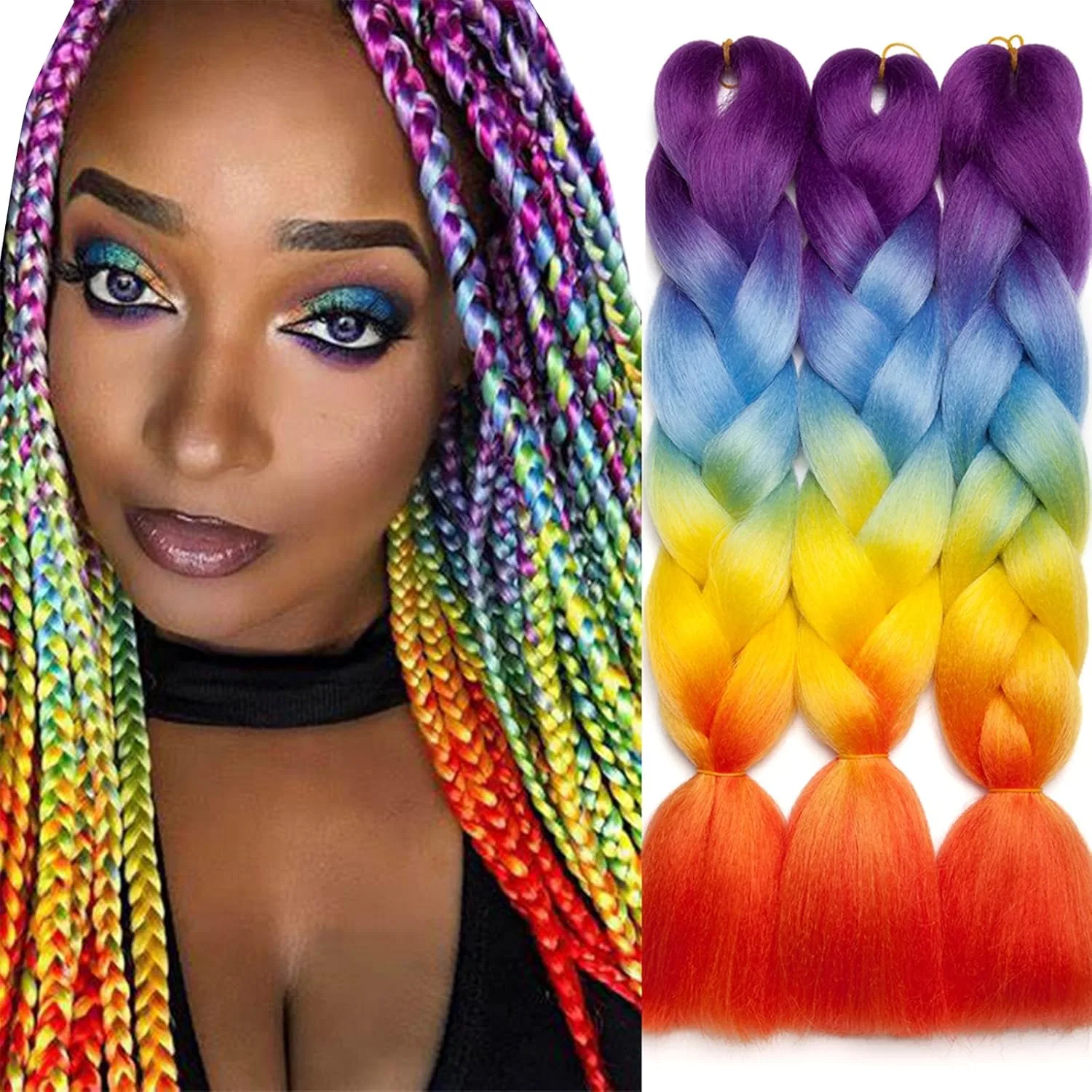 Искусственные волосы Tess Jumbo Braids для плетения, 60 см, 100 г Tess