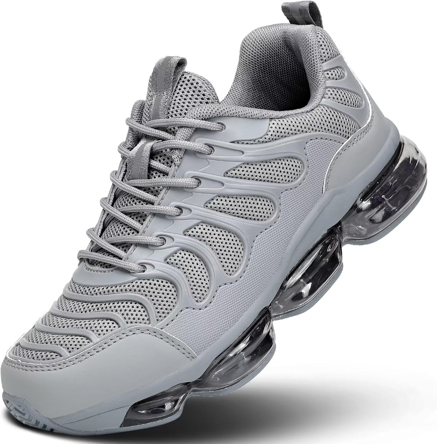 

Мужские кроссовки для бега с воздушной амортизацией, прогулочные, теннисные, модные, повседневные, противоскользящие, дышащие, для трейла, спорта и тренировок в зале Srenket, серый