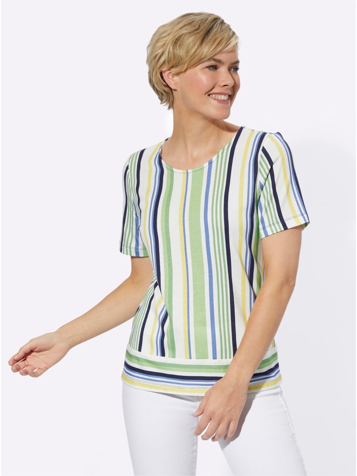 

Полосатая рубашка в яблочно-темно-синюю полоску WITT WEIDEN