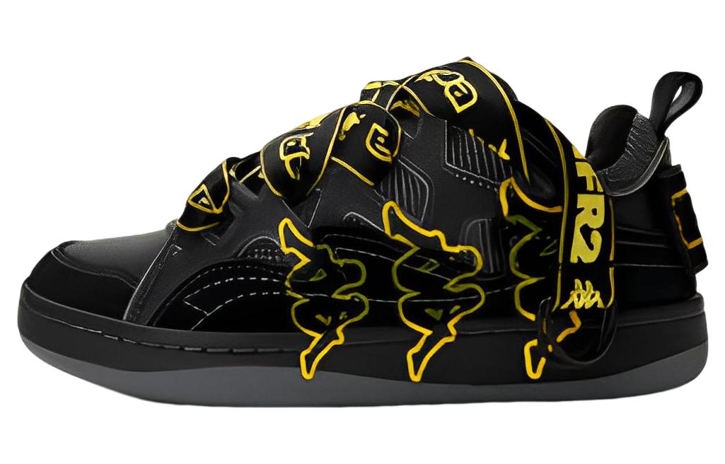 

Кроссовки Fr2 X Kappa Skateboard Shoes Unisex Low-Top Black Yellow