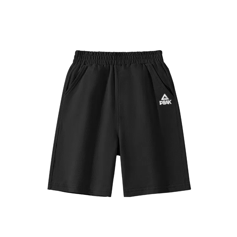 Шорты детские PEAK Black/PK Small Logo White Silicone K