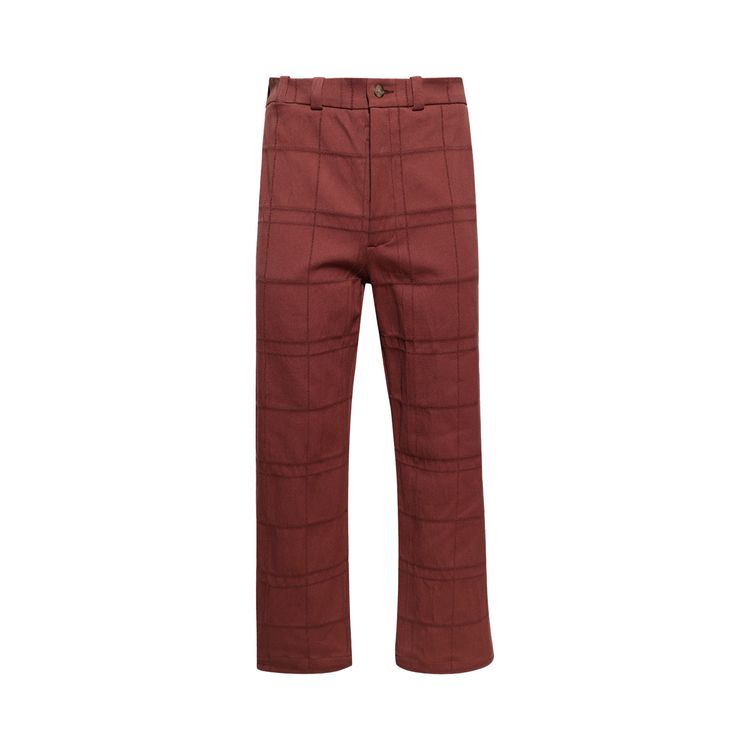 

Брюки The Elder Statesman Windowpane Norm Pant 'Clay', красный