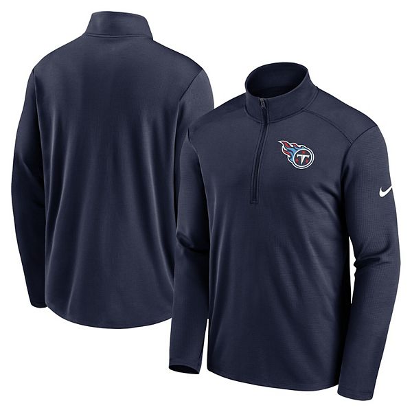 Мужская синяя куртка-полузип с логотипом tennessee titans pacer performance Nike — фото 2