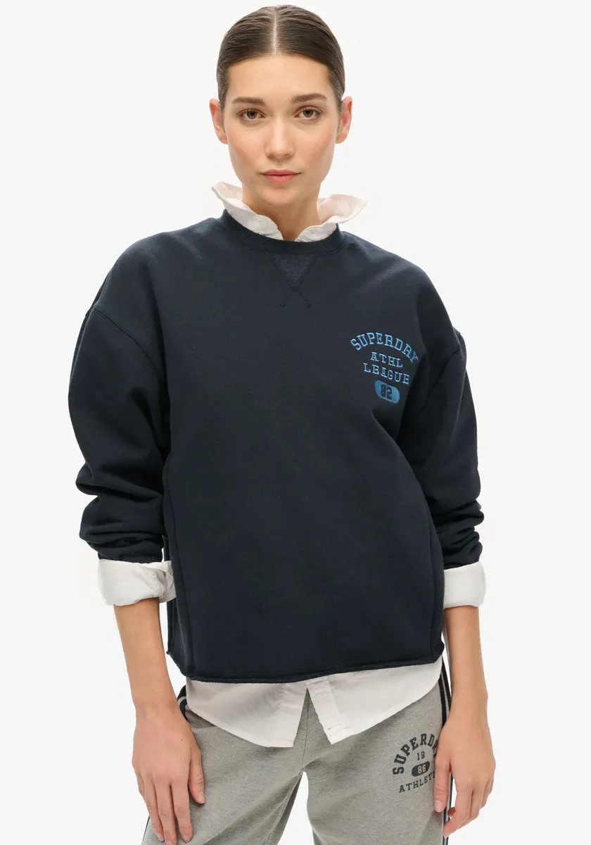 

Толстовка Superdry "ATHLETIC LOOSE CROP CREW", цвет Eclipse Navy