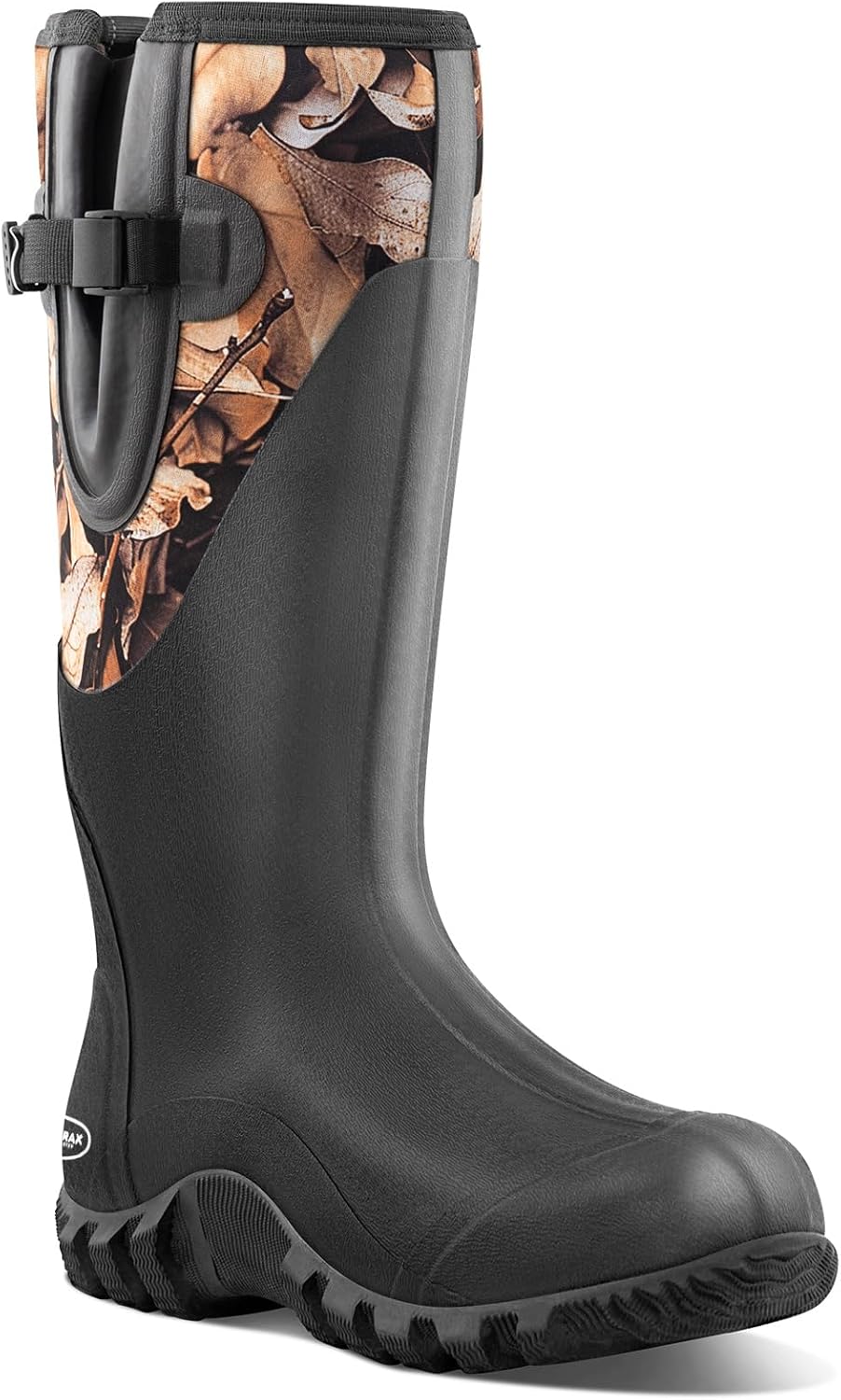 

Мужские водонепроницаемые резиновые сапоги TerraTrax для дождя и работы - прочные, с 6 мм неопреновой изоляцией, идеально подходят для рыбалки, охоты и фермерства, Camo Dark