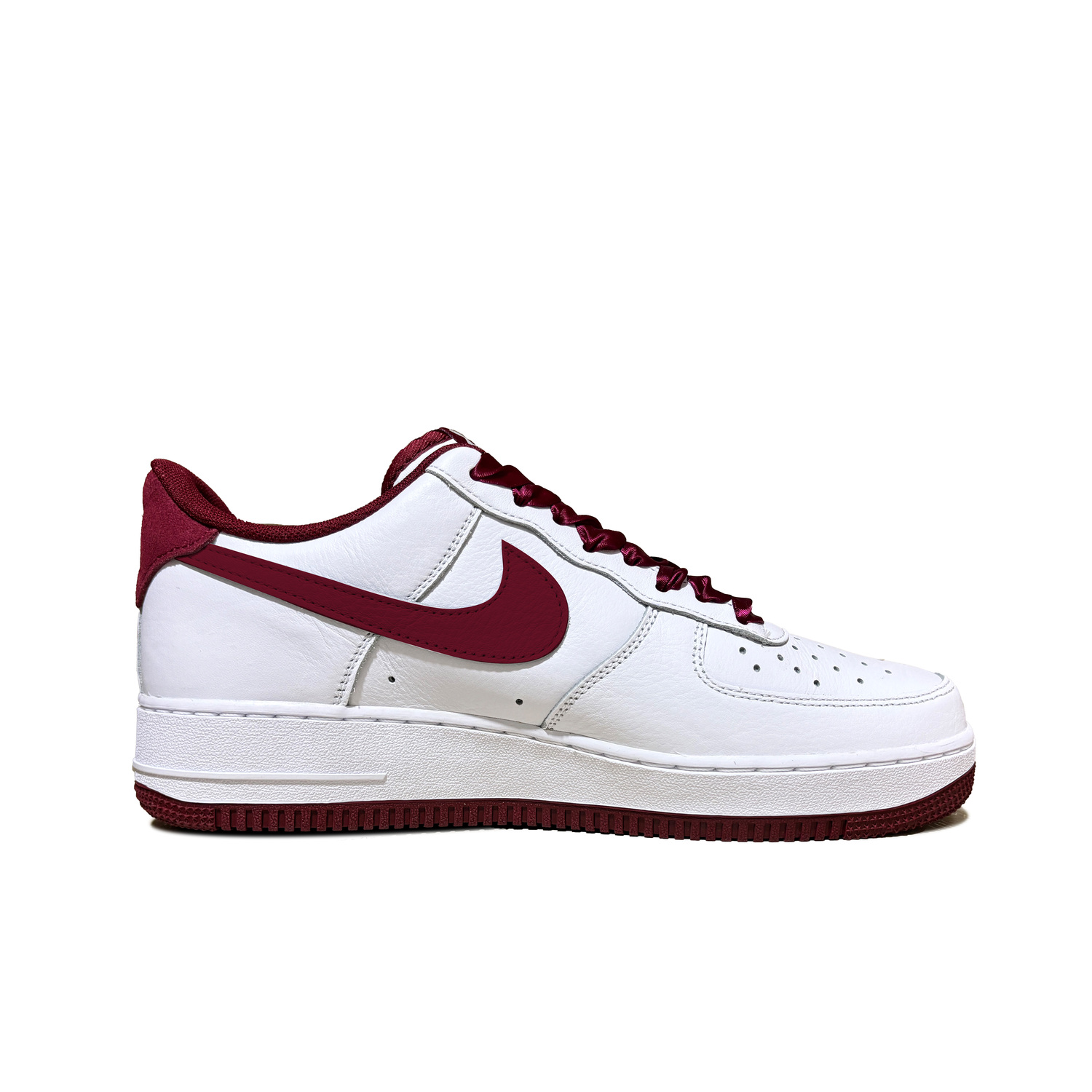 Nike Air Force 1 Auspicious Snow Plum Blossom противоскользящие износостойкие низкие скейтерские кроссовки мужские красно-белые бело-красные, цвет White Red — фото 3