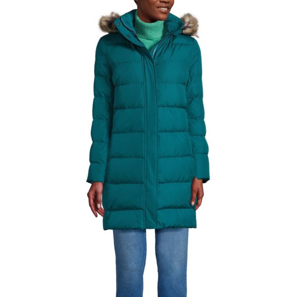 

Женская зимняя пуховая куртка Lands' End, цвет evening teal