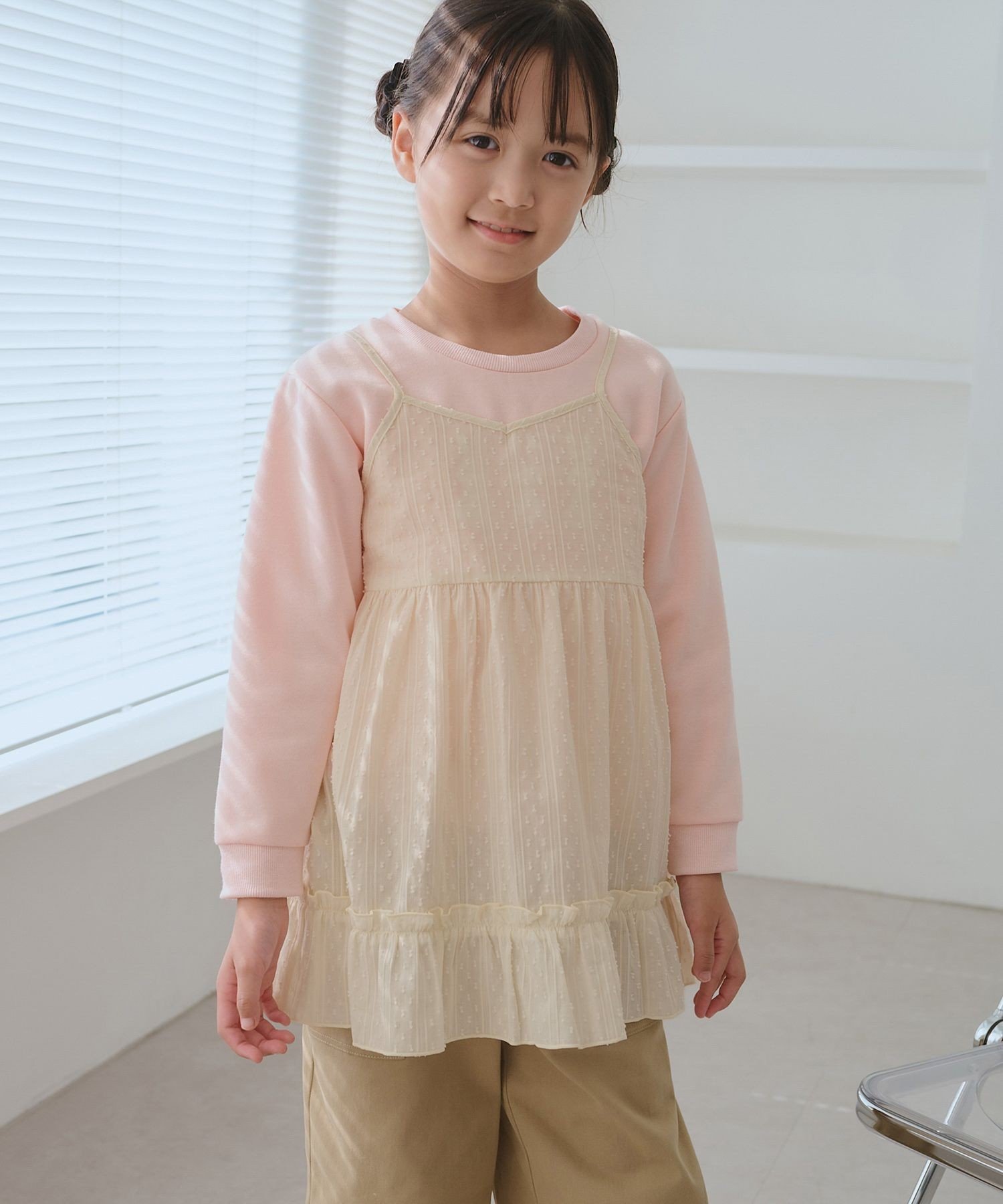 Кружевное платье-туника ROPE' PICNIC KIDS, Off-white (15)
