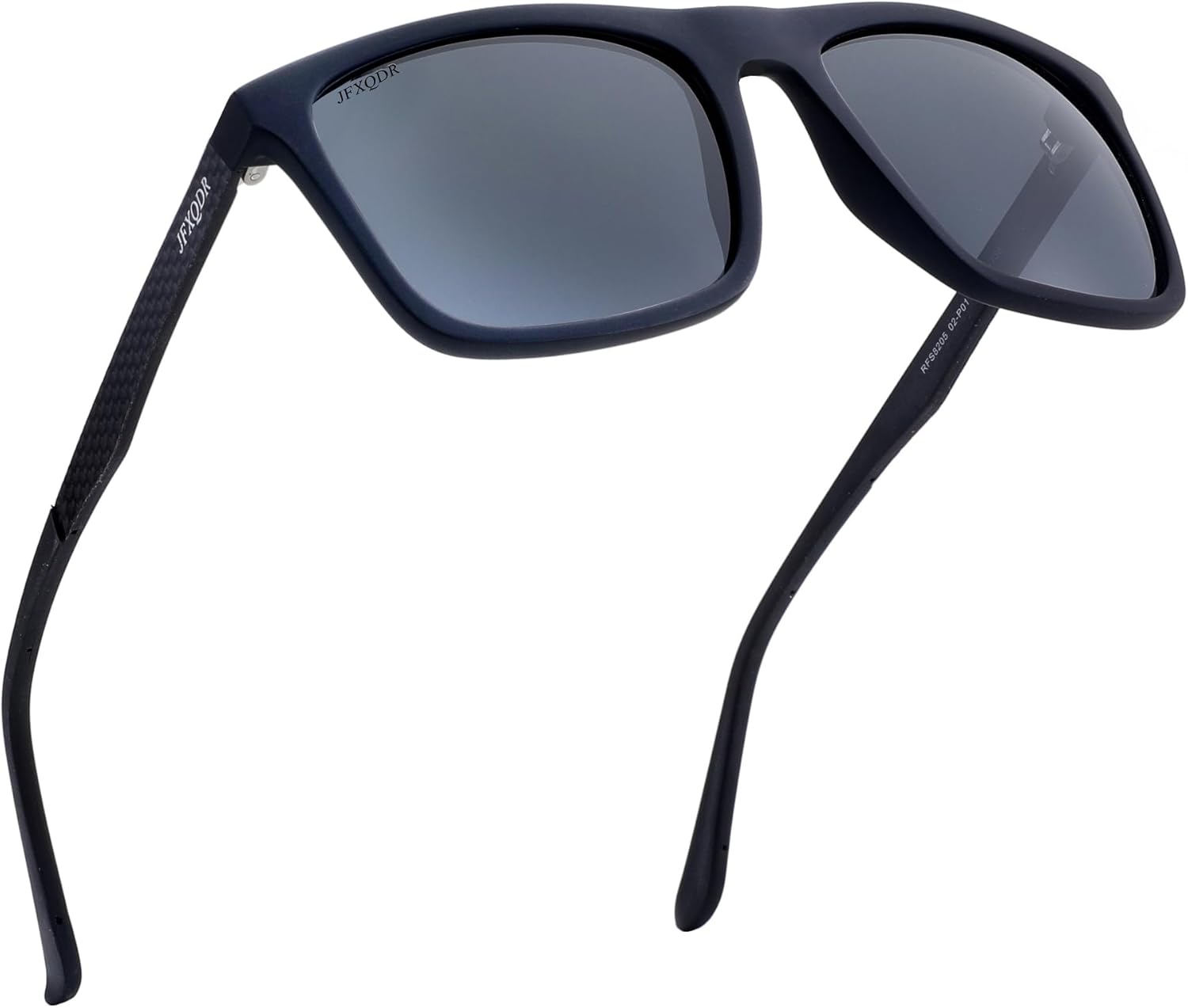 

Мужские поляризованные солнцезащитные очки, квадратная резиновая оправа, дужки из углеродного волокна, для рыбалки и вождения, защита от УФ-излучения RFS8205 JFXQDR, A1 - Black Frame Grey Lens