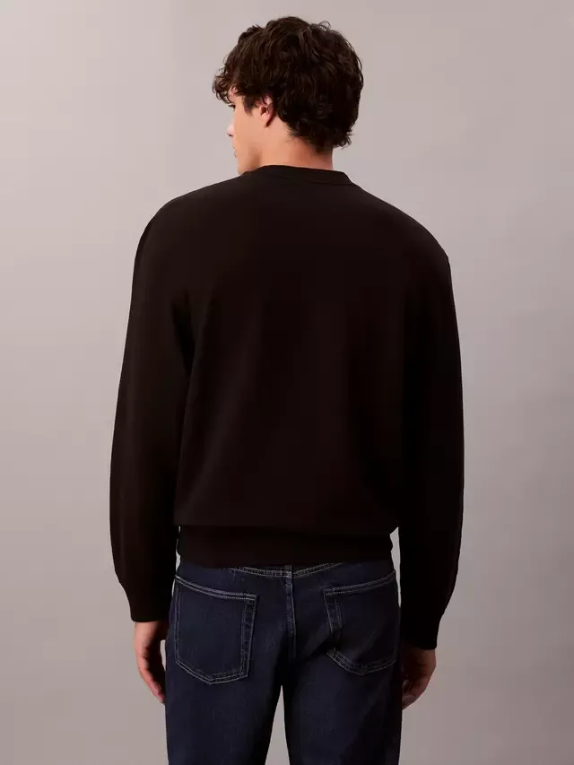 Толстовка с монограммой, черная Calvin Klein — фото 2