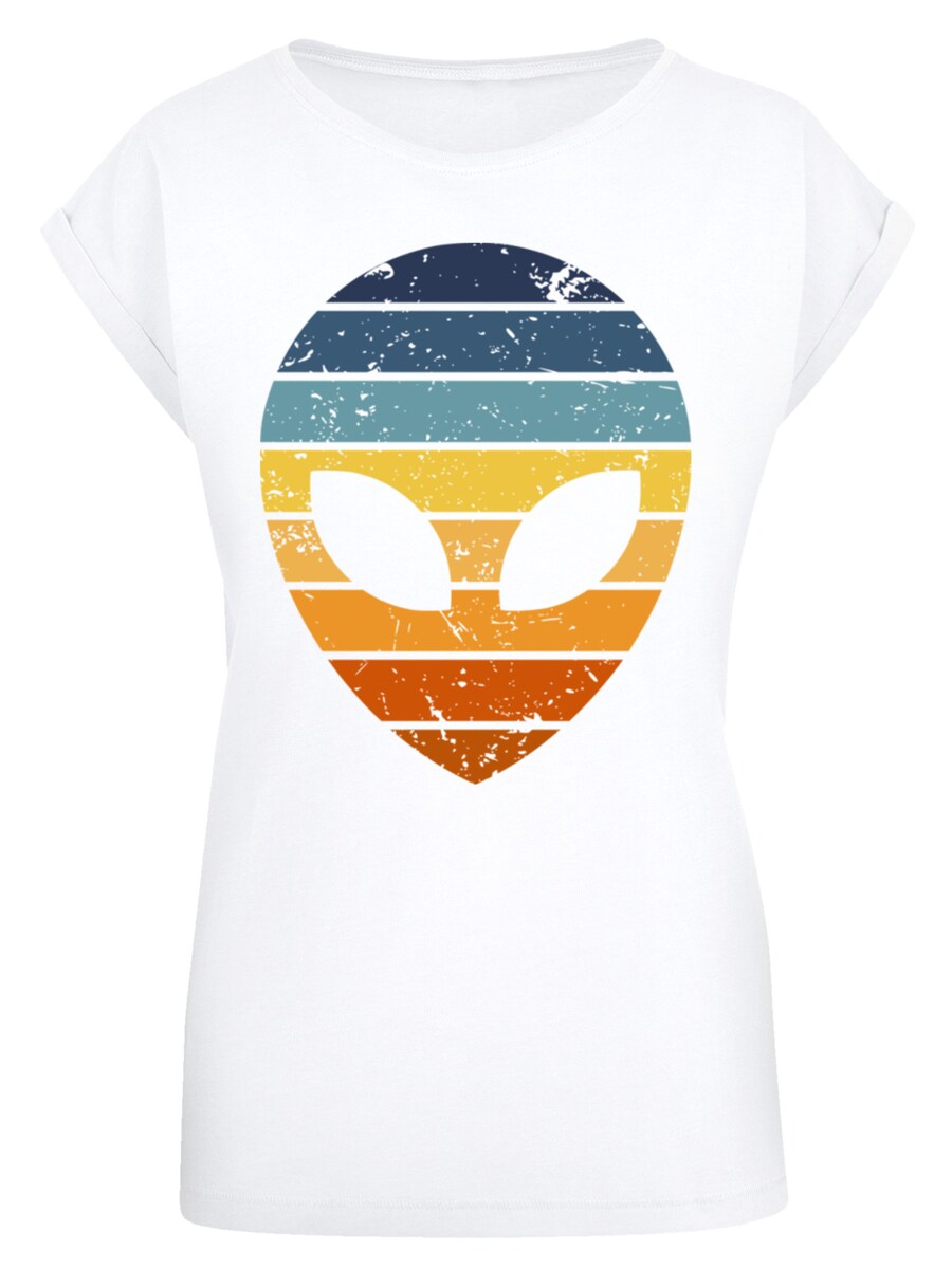 

Рубашка F4NT4STIC Alien Sonnenuntergang Retro, белый