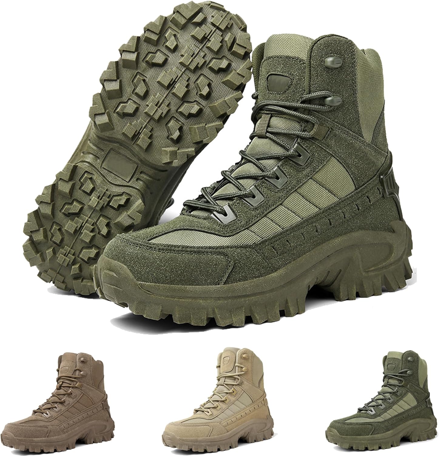 

Мужские комфортные водонепроницаемые ортопедические прогулочные туфли Loodion, тактические ботинки для мужчин, зеленый