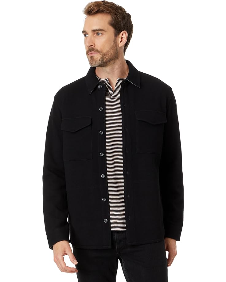 

Куртка Vince Shirt Jacket, цвет Black/Medium Heather Grey