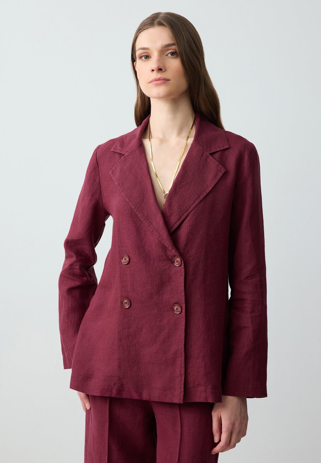 

Блейзер STRAIGHT CUT COLLAR LONG SLEEVE Jimmy Key, бургундия
