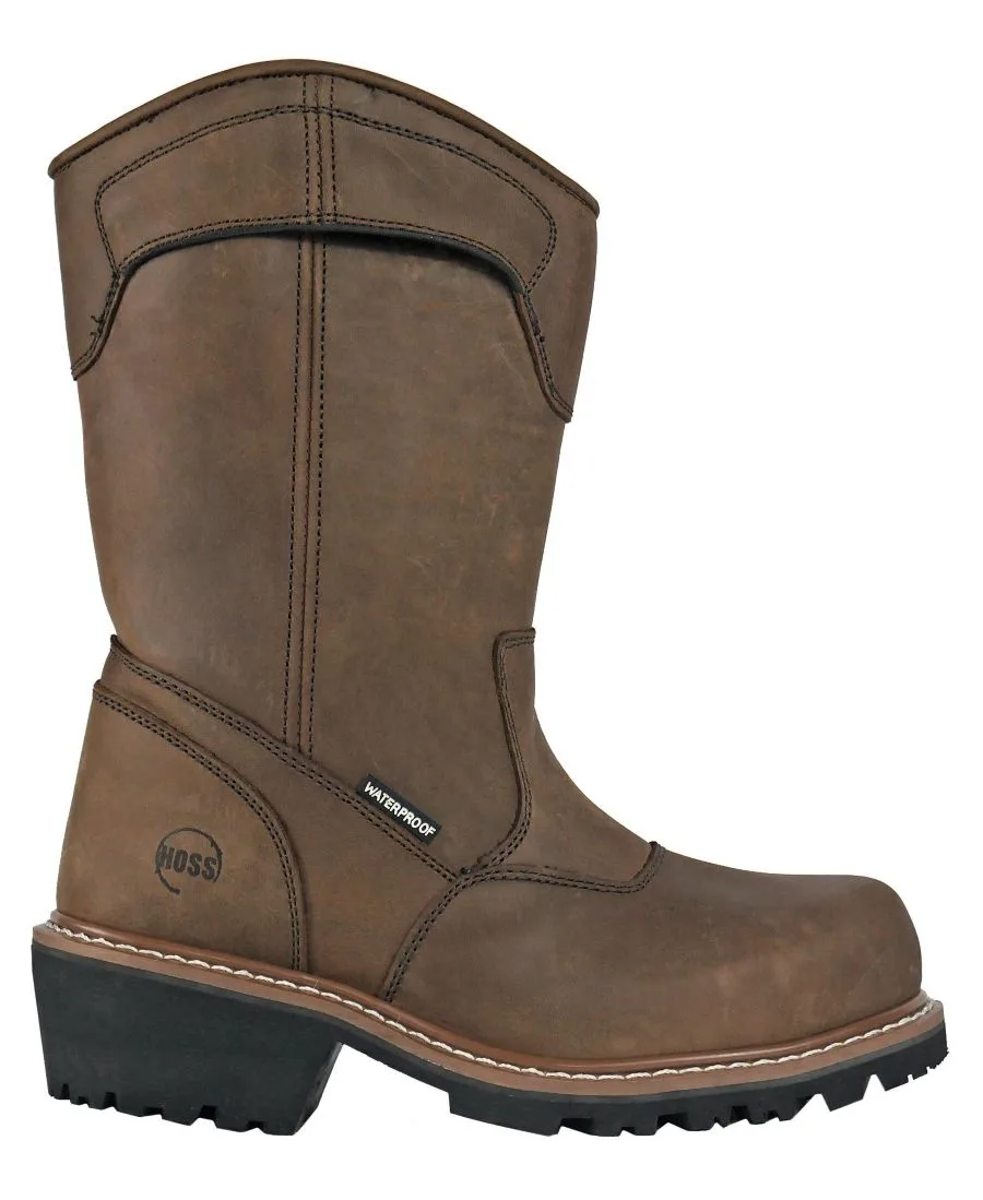 Мужские рабочие ботинки Buford Logger Pull On с композитным носком Hoss Boot Company, коричневый — фото 2