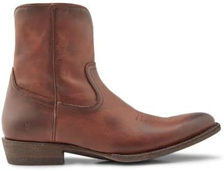

Мужские ботинки Frye Austin Inside Zip - стильная, прочная кожаная обувь с амортизирующей стелькой для комфорта и боковой застежкой-молнией, ковбойский стиль, Cognac - Renice Leather