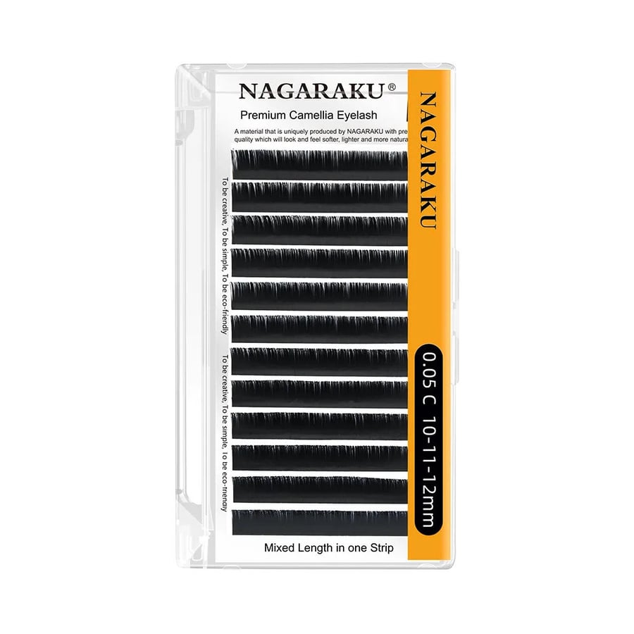 

Ресницы Nagaraku Camellia Eyelashes 12 полосок Mix С, 0.07, 12-13-14 мм