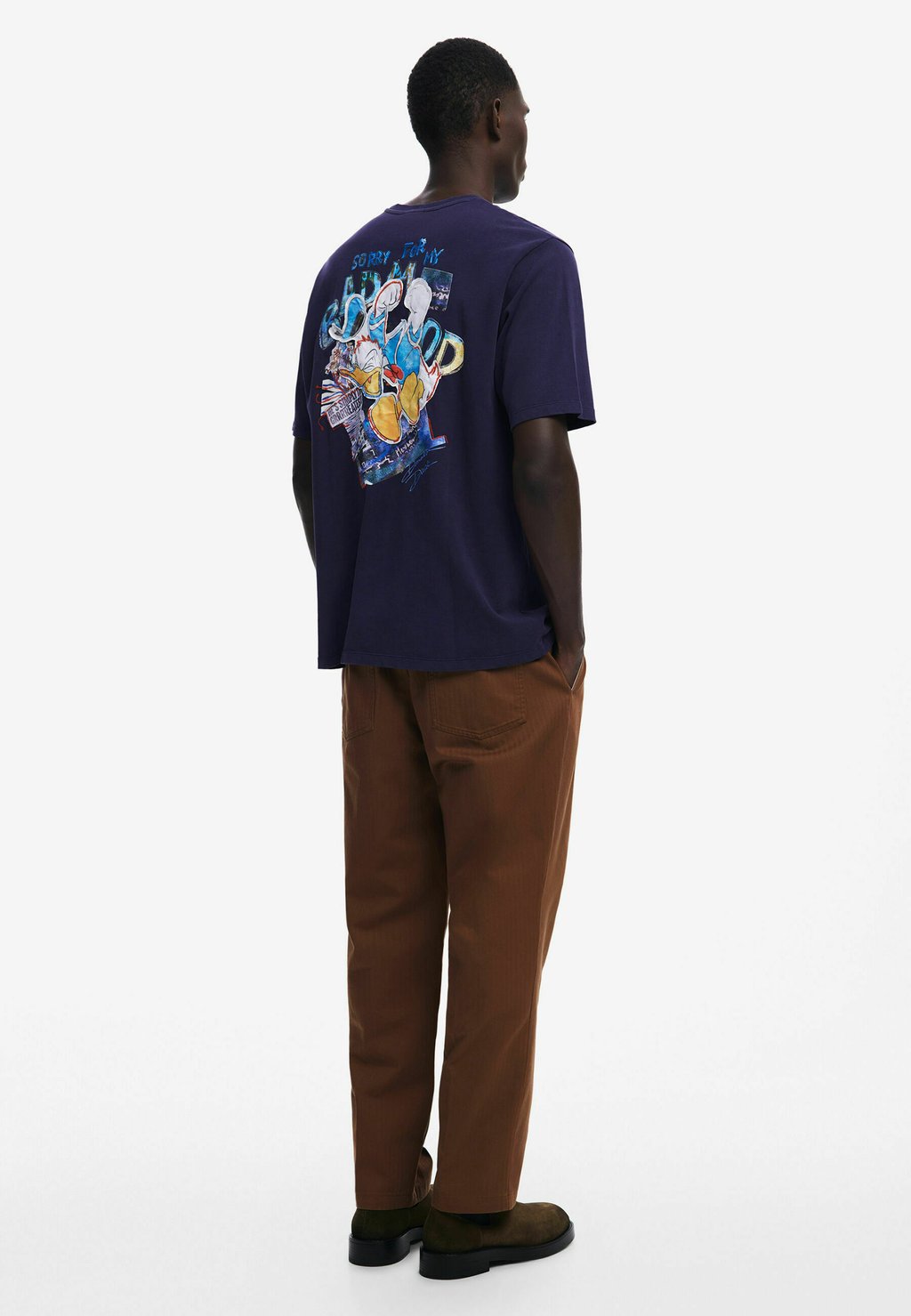 

Футболка с принтом Desigual, синий