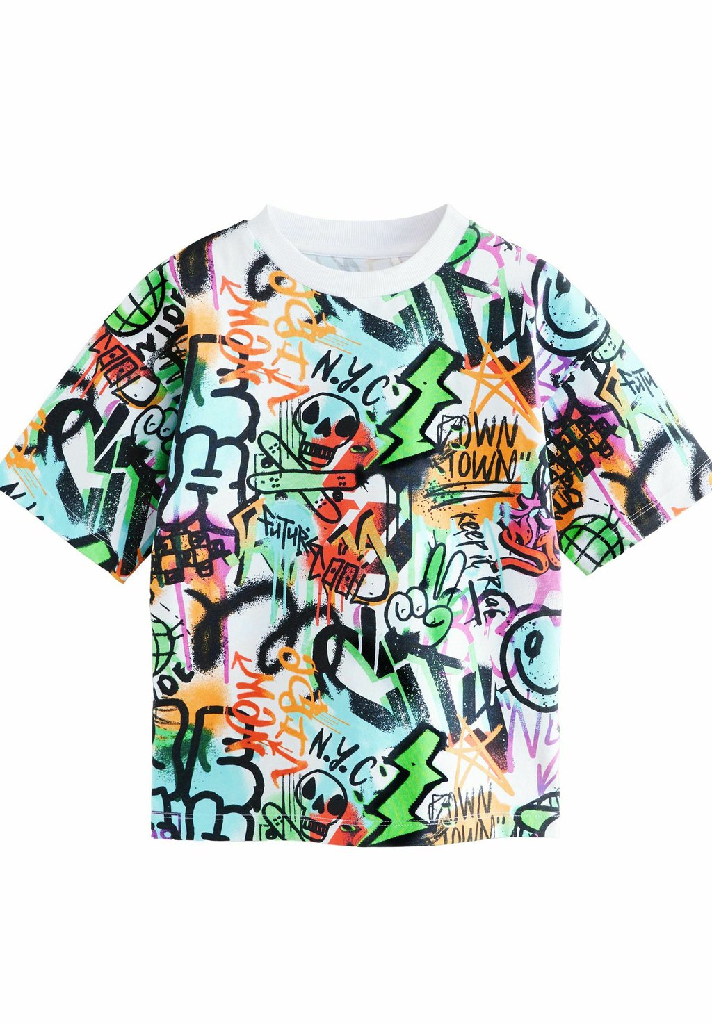 

Футболка с принтом SHORT SLEEVE GRAPHIC STANDARD Next, белый