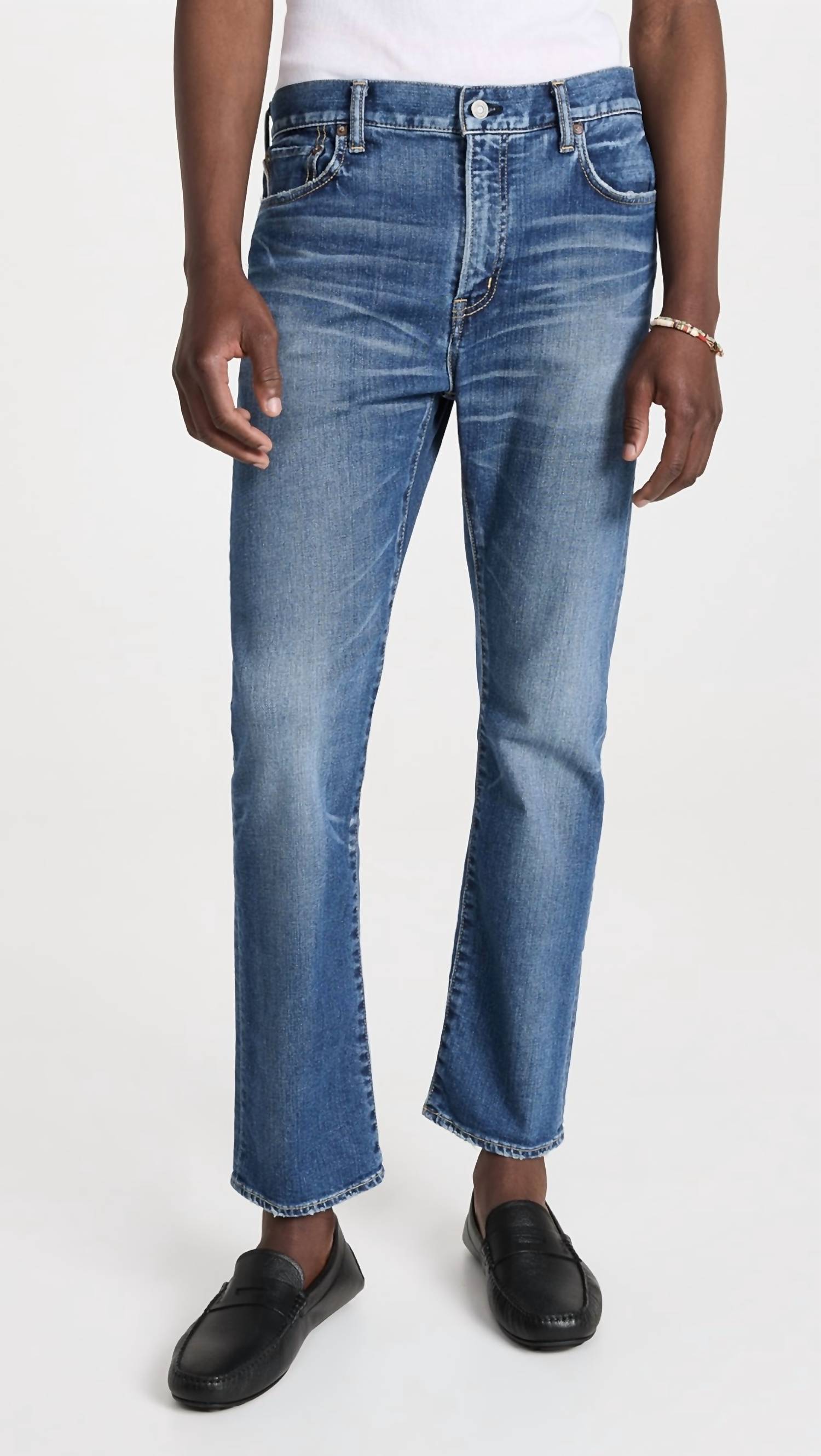 

Прямые джинсы Allentown Dress Straight Leg в синем цвете Moussy