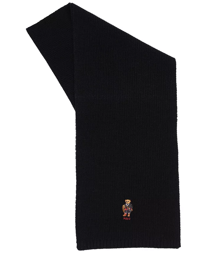 

Мужской шарф Holiday Bear Polo Ralph Lauren, черный