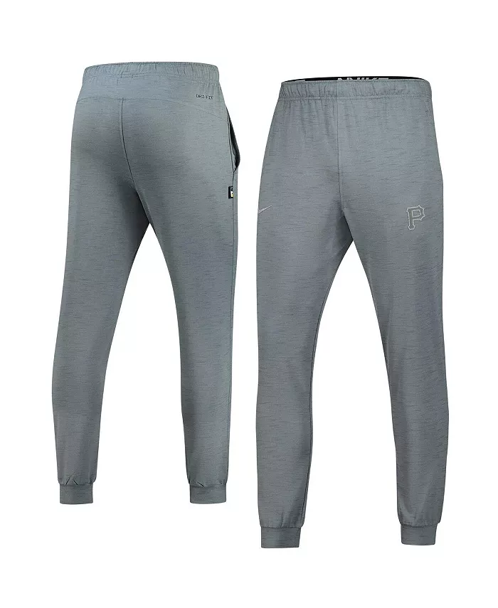 

Мужские серые в мелкую полоску брюки для путешествий Pittsburgh Pirates Performance Nike