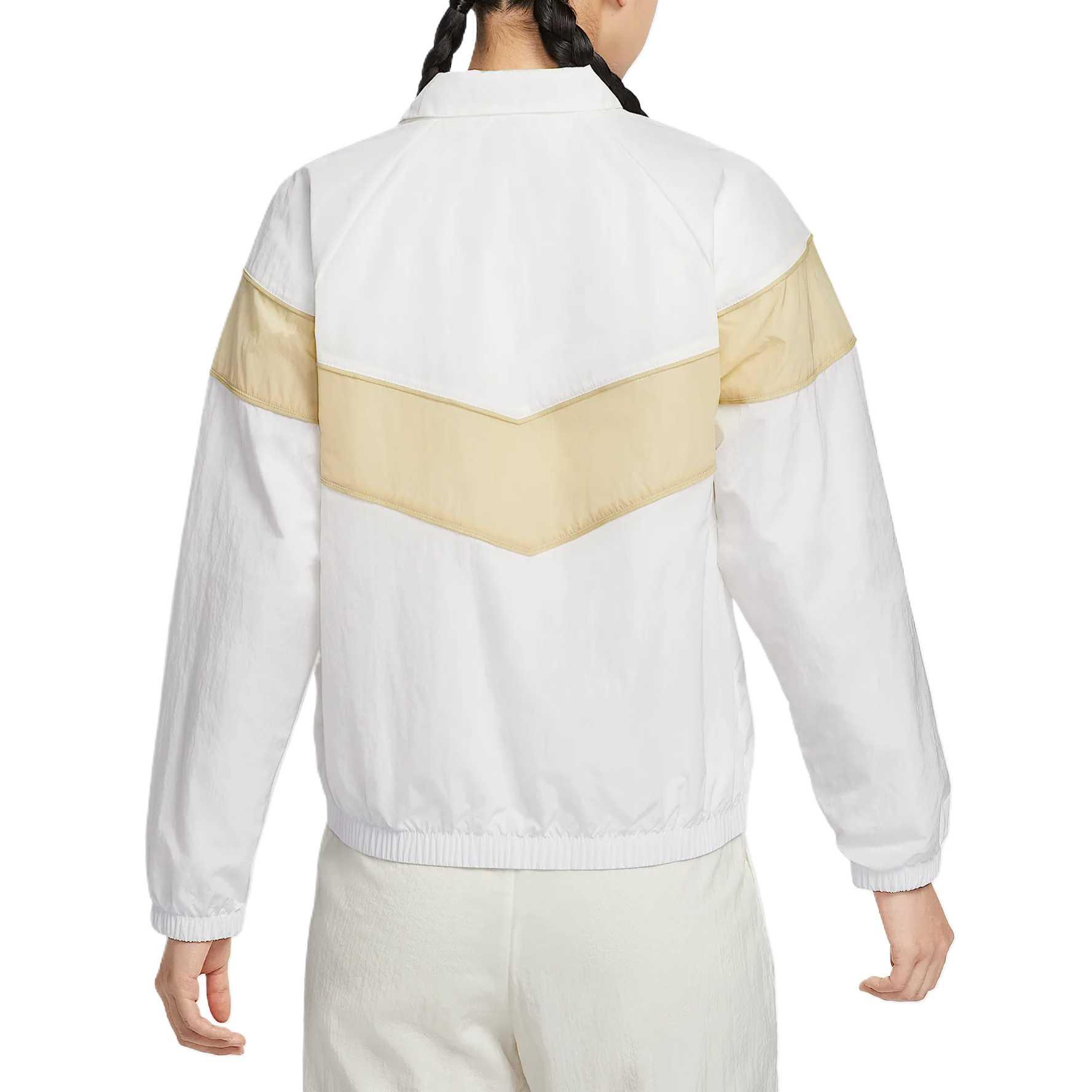 Nike Куртка женская парусная бело-золотисто-черная, Sail White/Team Gold/Black — фото 3