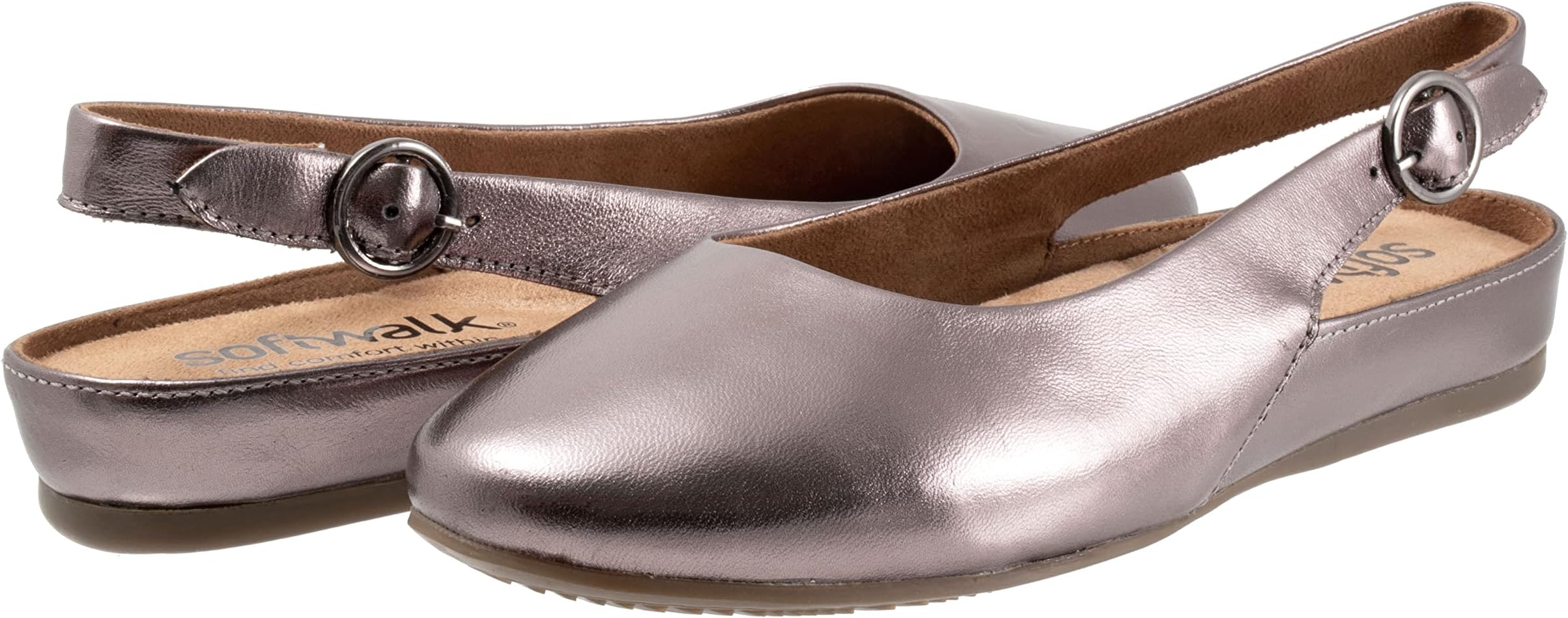 

Туфли на плоской подошве SoftWalk Sandy, цвет Pewter Metallic