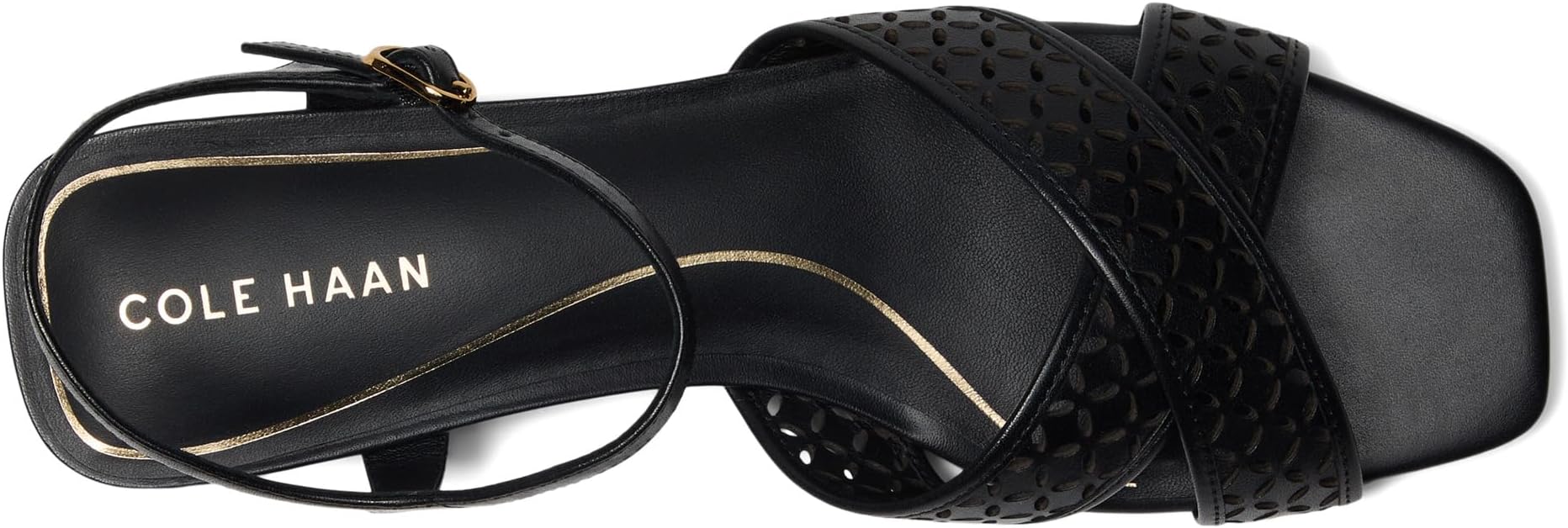 Туфли Cole Haan Patie Sandals, цвет Black Perforated Leather — фото 2
