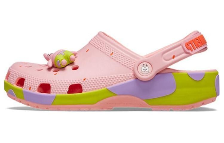 Классический сабо Губка Боб Квадратные Штаны Патрик Стар Crocs, цвет Pink/Yellow