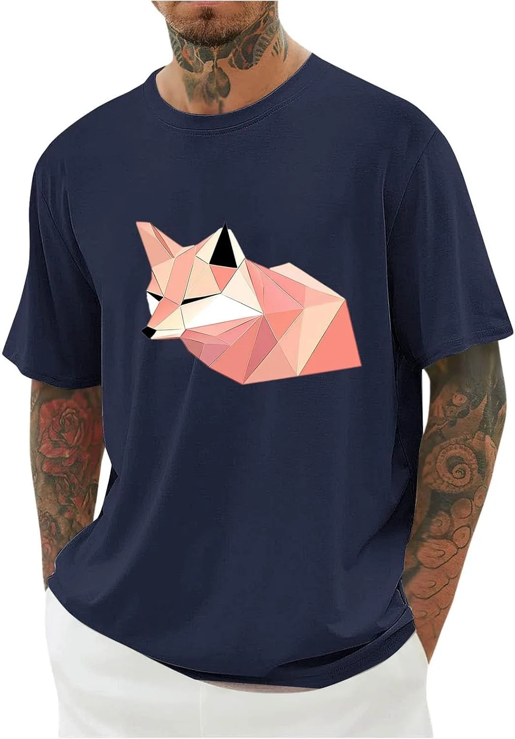 

Мужская футболка с коротким рукавом и геометрическим принтом Fox Sdeycui