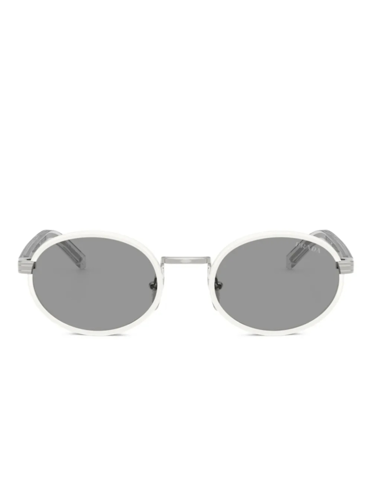 

Солнцезащитные очки с гравировкой логотипа Prada Eyewear, белый