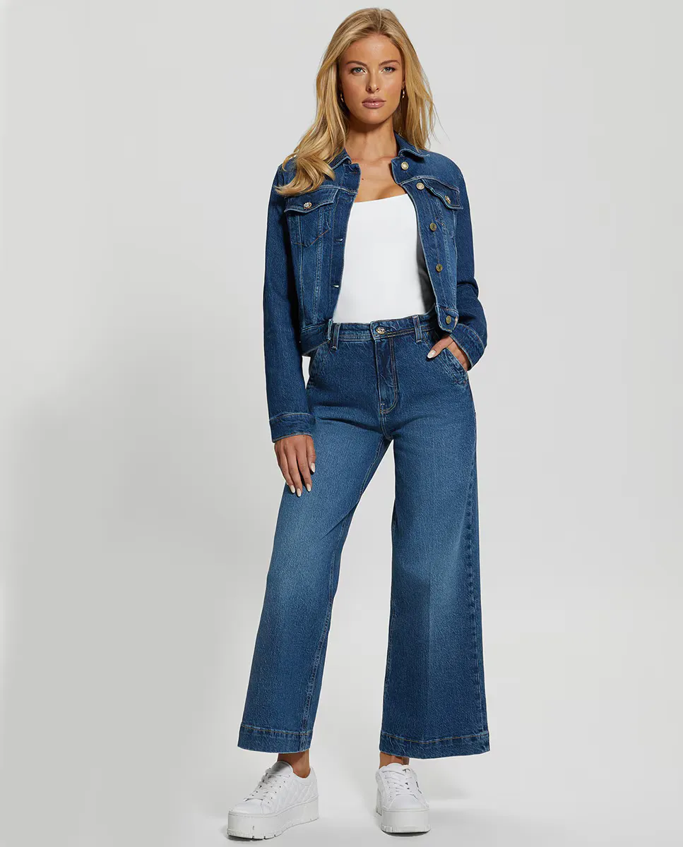 

Широкие брюки Guess, темно-синий