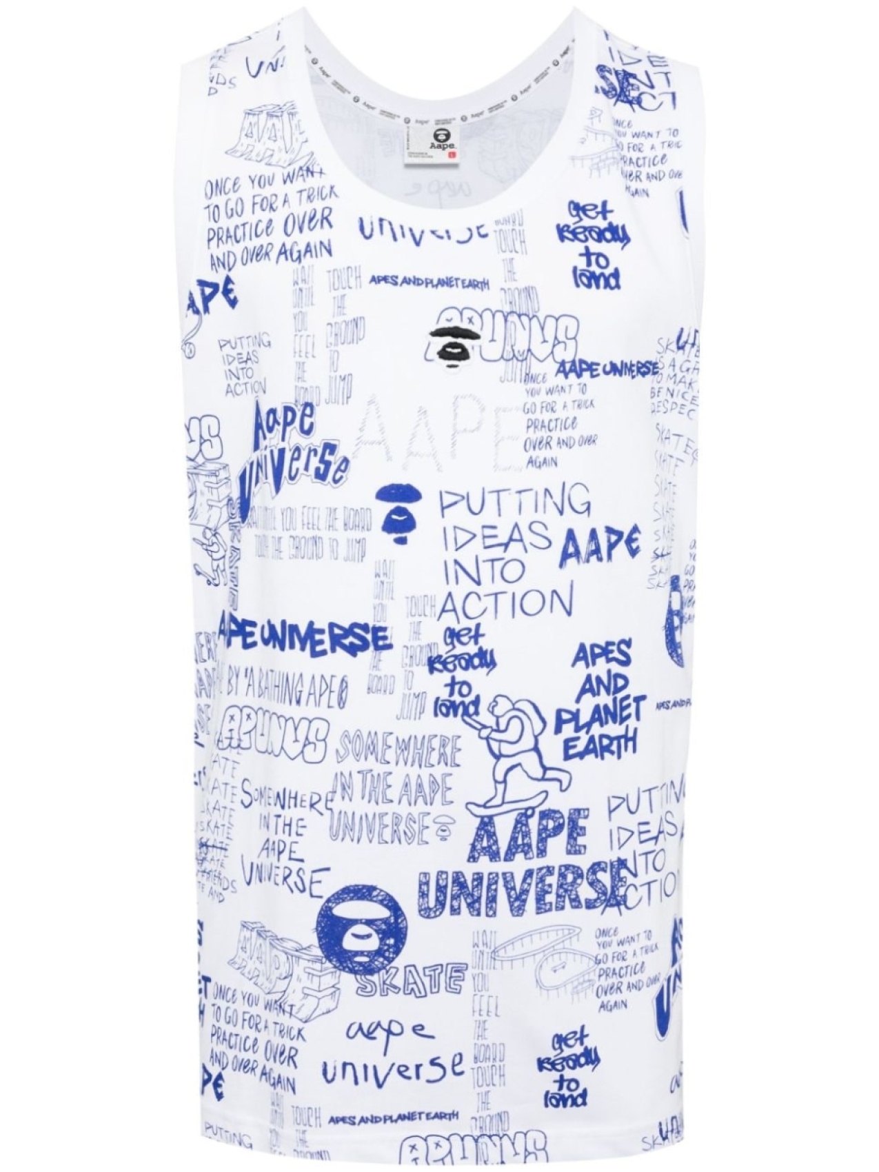 

AAPE BY *A BATHING APE топ с принтом, белый