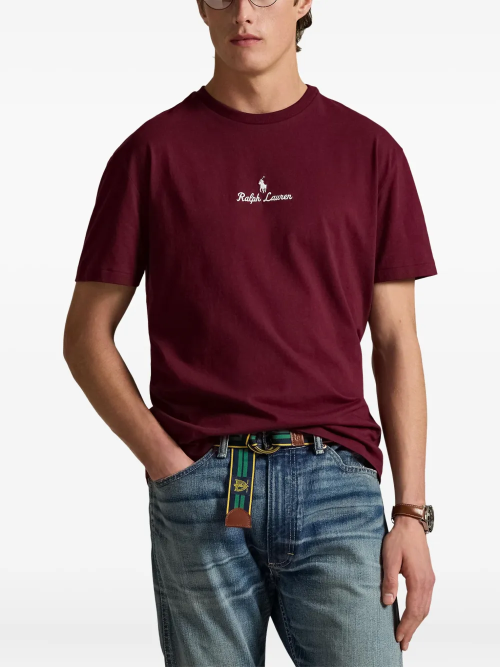 Футболка с декорированным логотипом POLO RALPH LAUREN, красный — фото 3