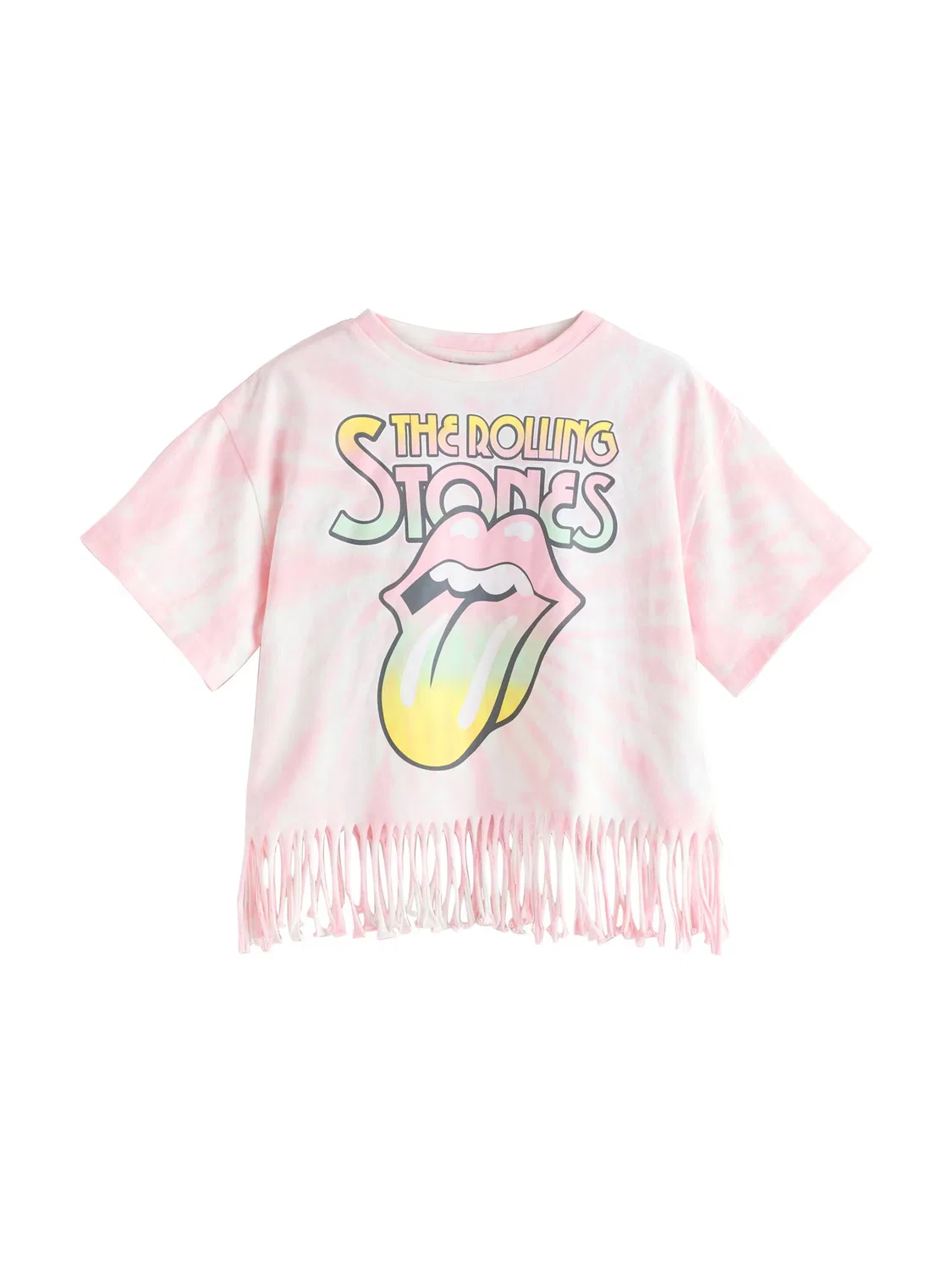 Футболка с надписью 'Rolling Stones Fringe Band' Next, Rose/Rose